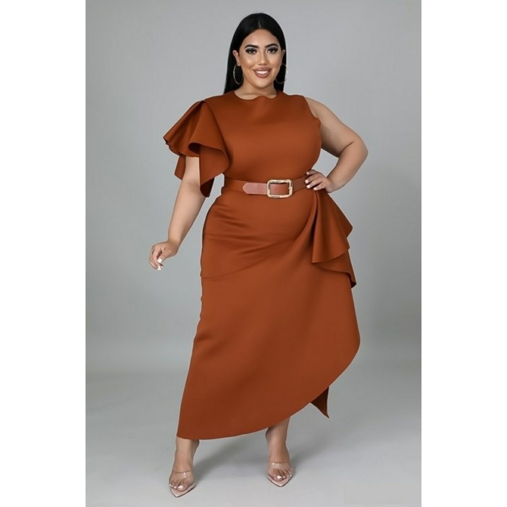 Elegant Rust Dress